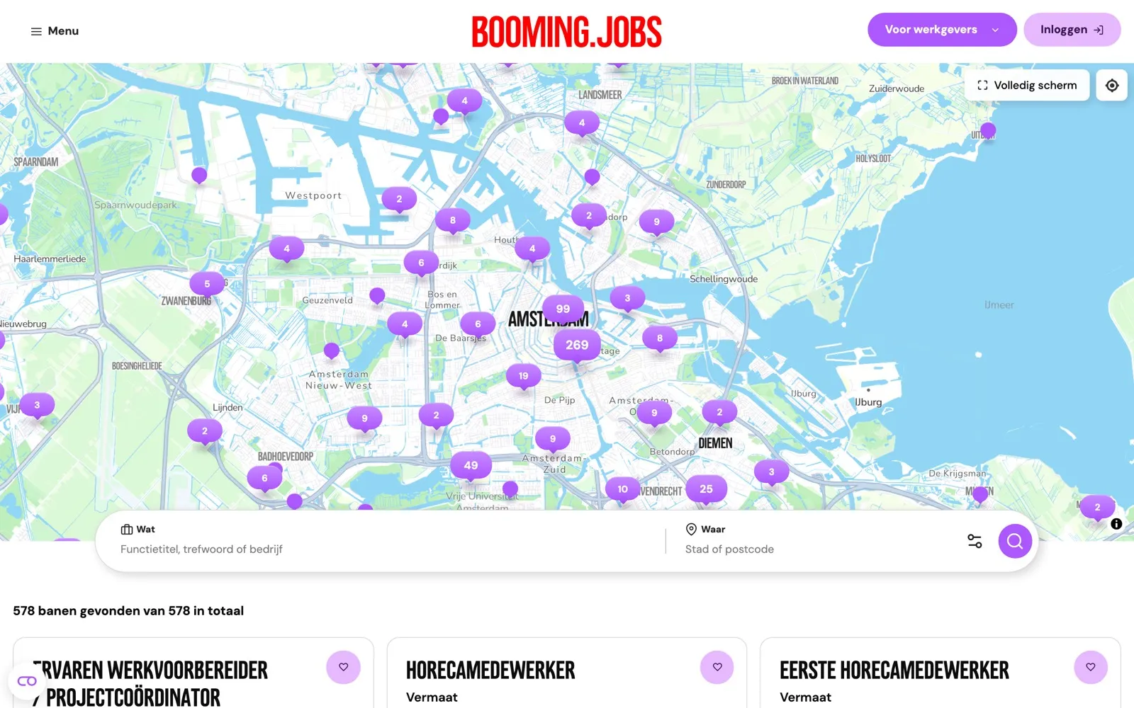 Screenshot of booming.jobs