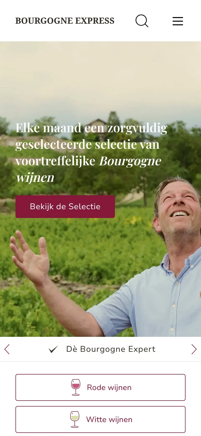 Mobile screenshot of Bourgogne Express