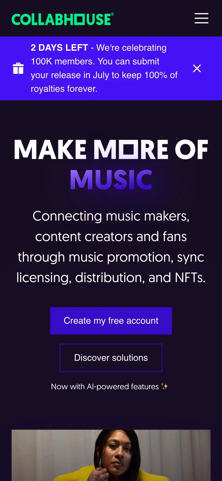 Mobile screenshot of Collabhouse.com