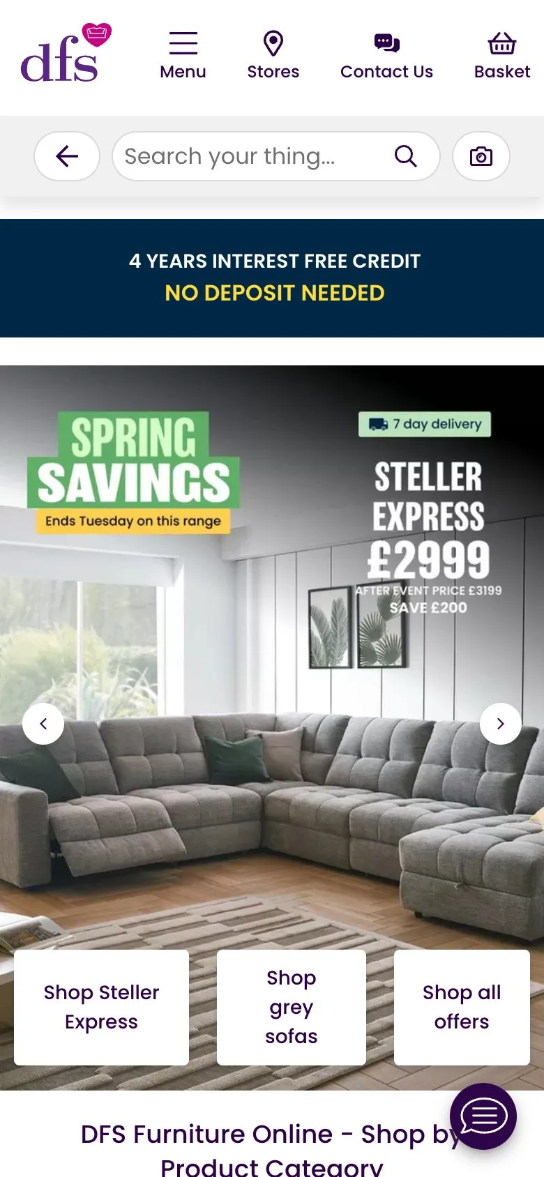 Mobile screenshot of DFS Webshop