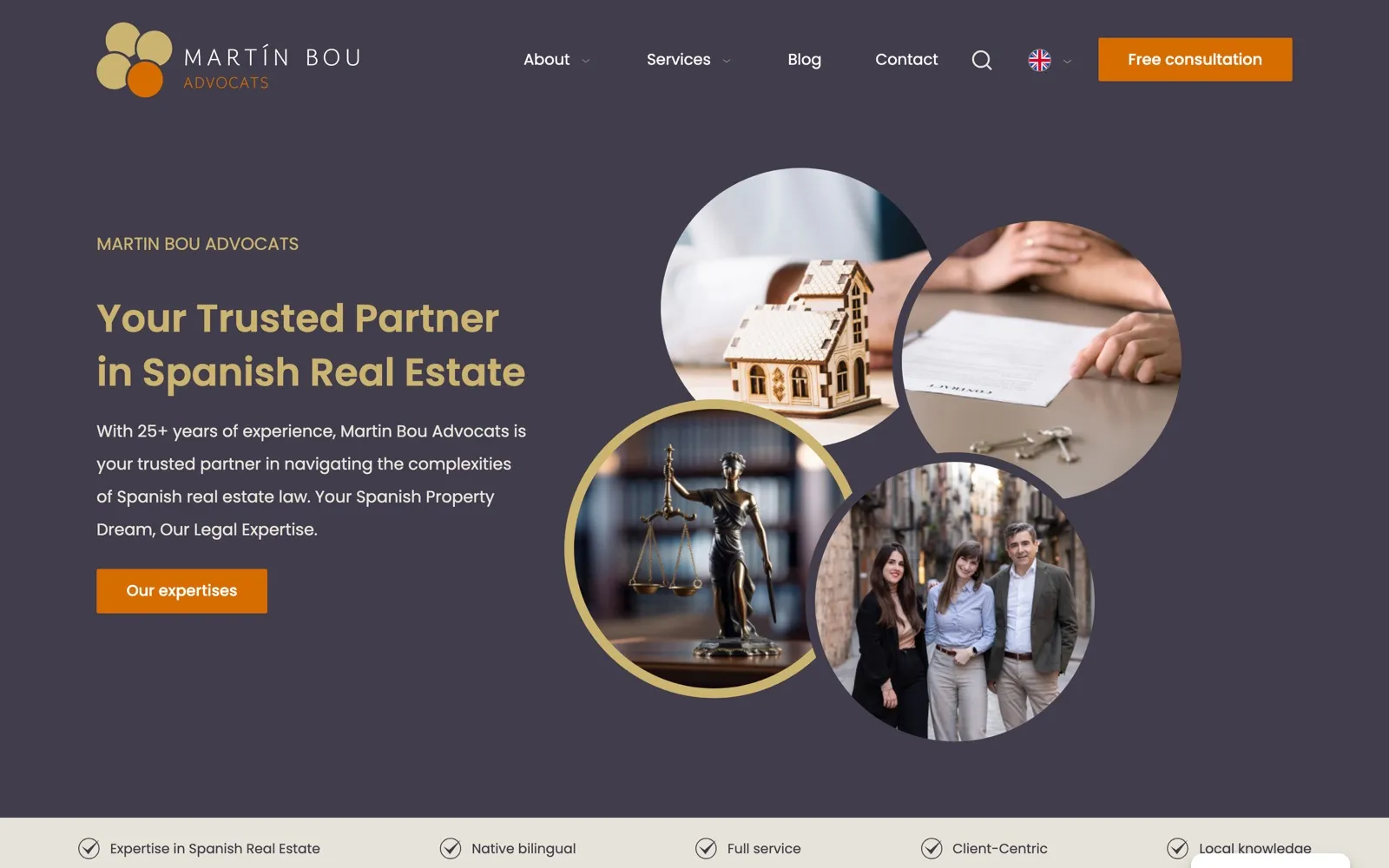 Screenshot of Martin Bou Advocats