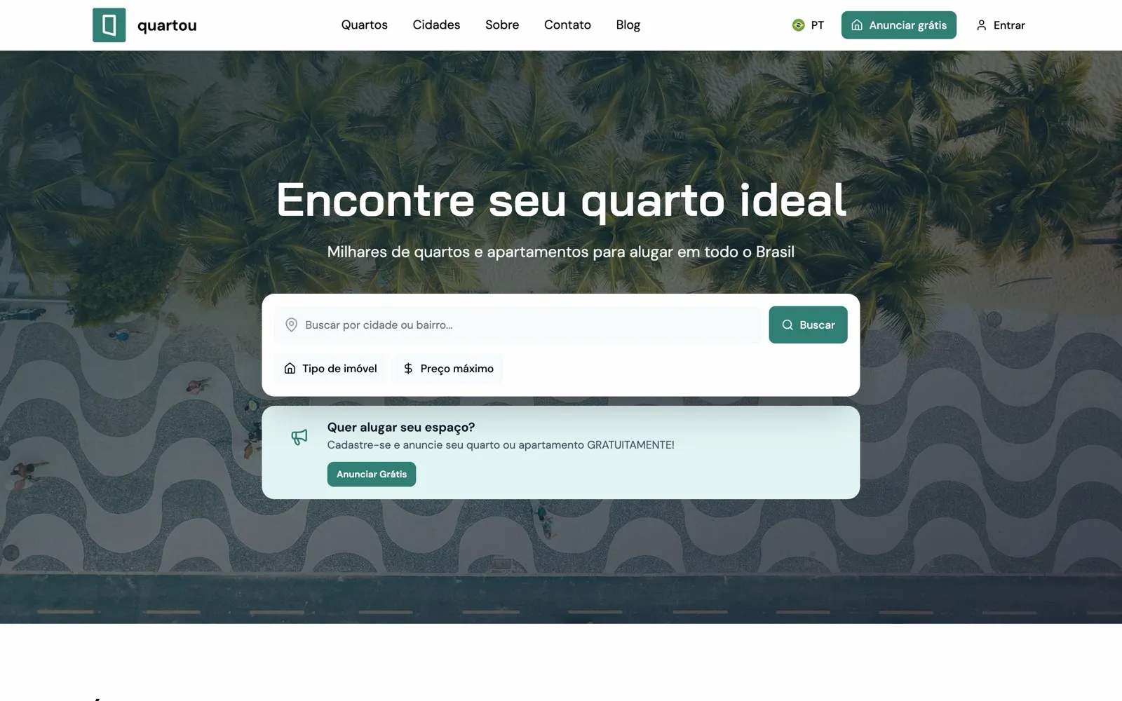 Screenshot of quartou.com.br