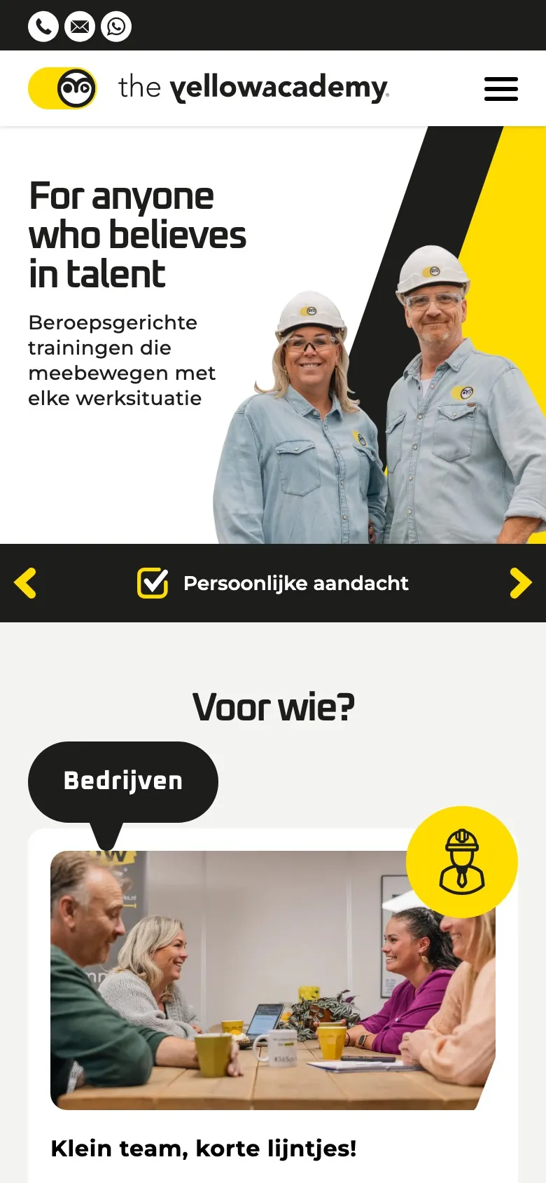 Mobile screenshot of The Yellow Academy