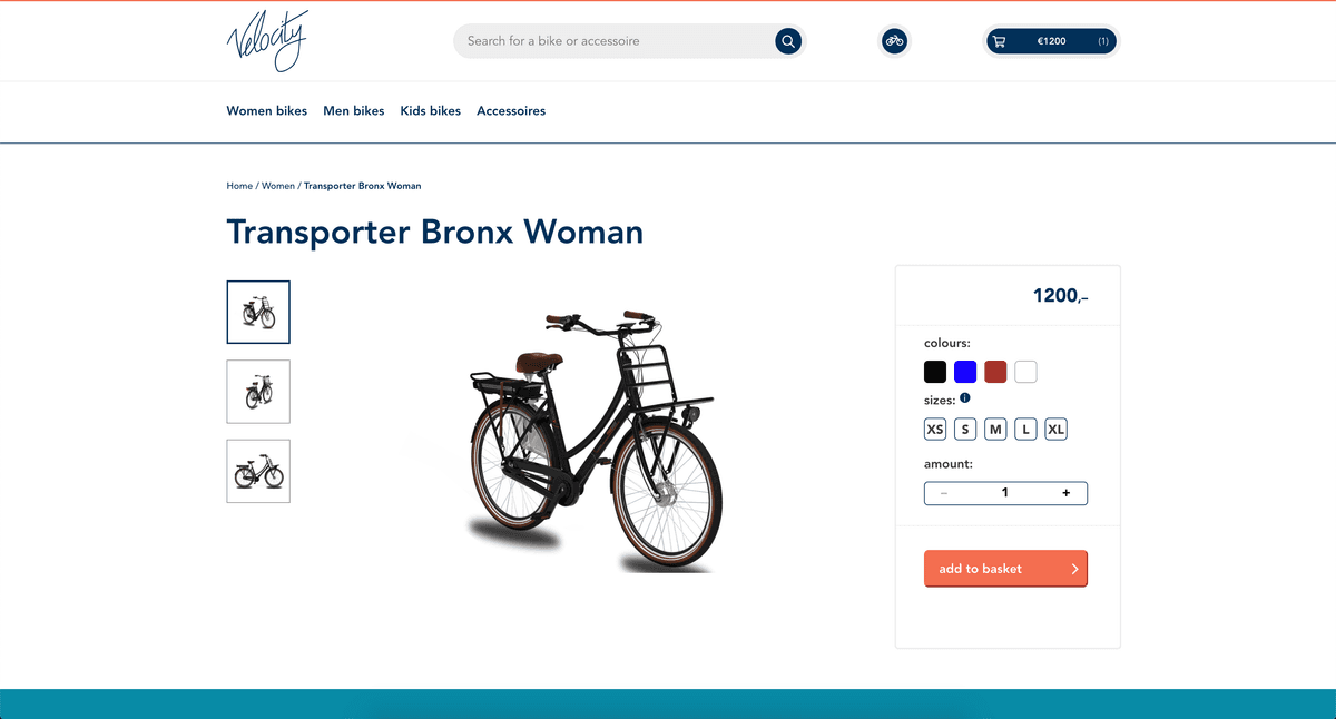 Velocity e-bike webshop