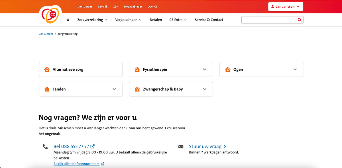 CZ Vergoedingsservice