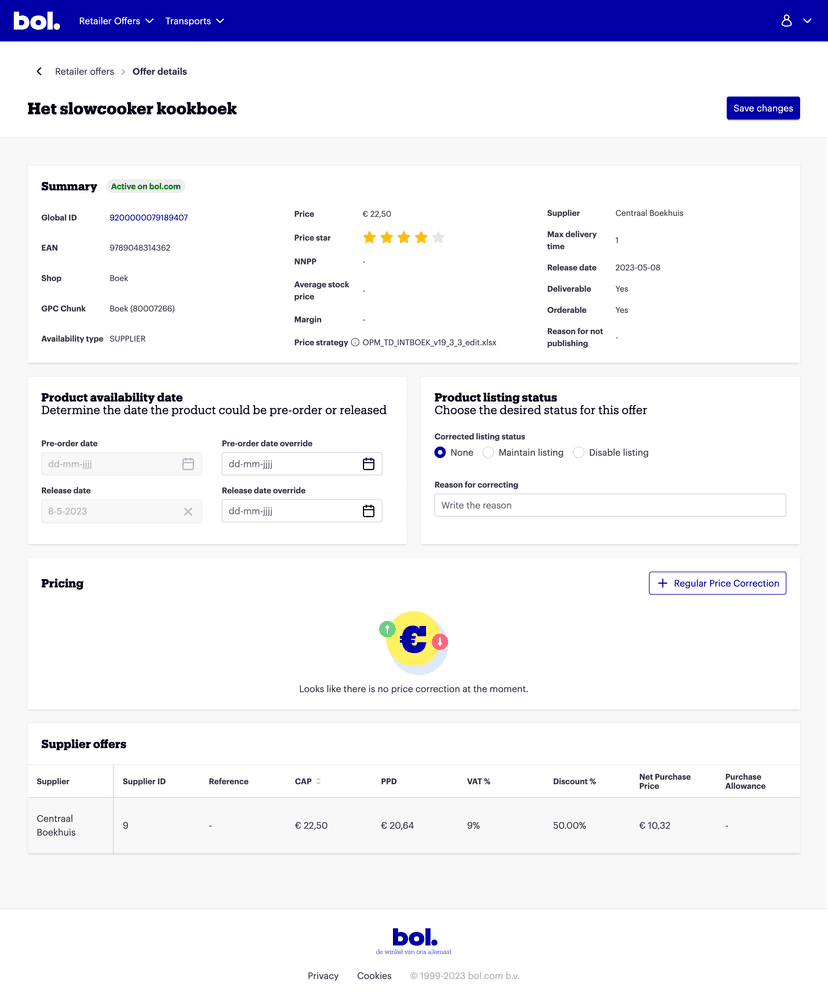 Bol.com HorseUI